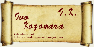 Ivo Kozomara vizit kartica